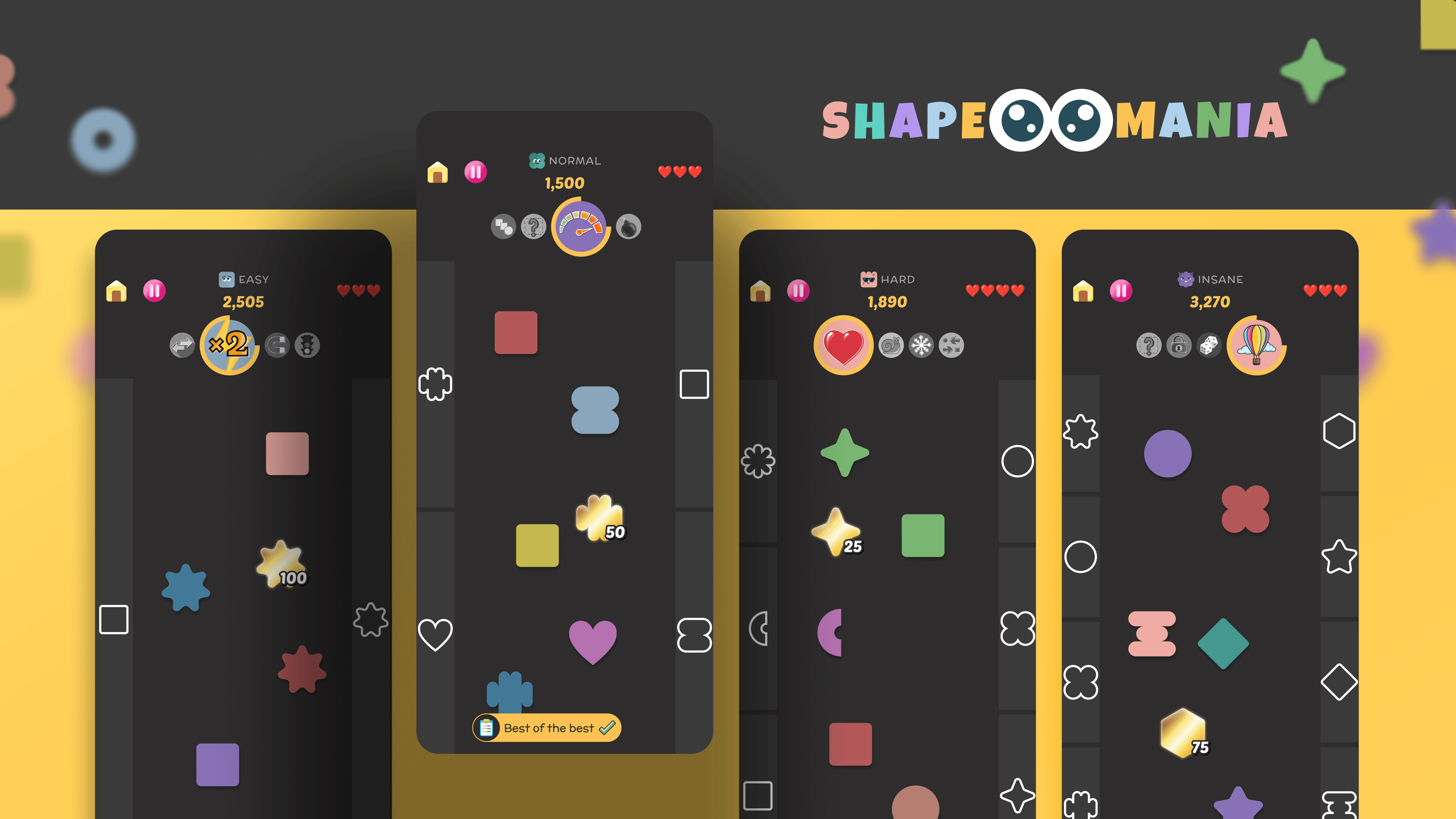 Shape Mania screenshot — colourful shapes and gameplay