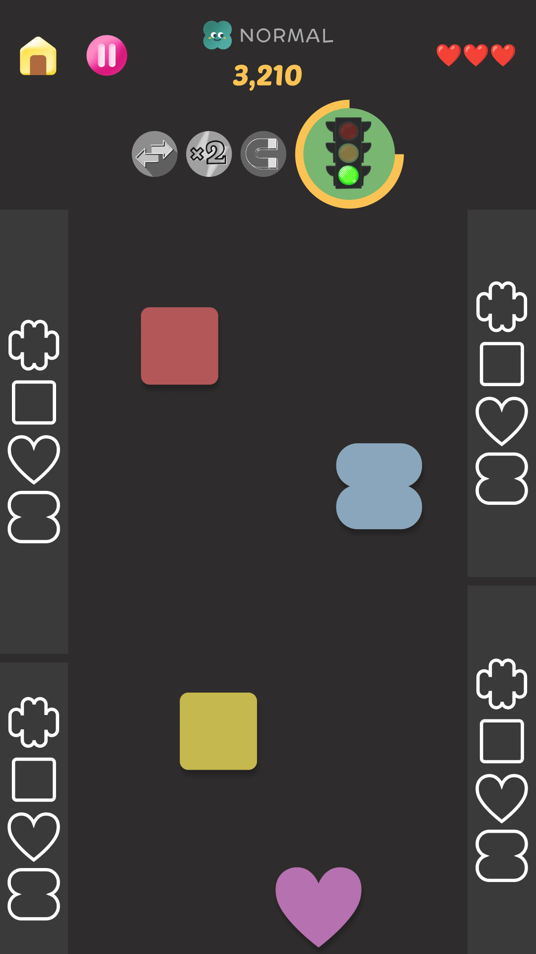 Shape Mania — challenge or menu screen