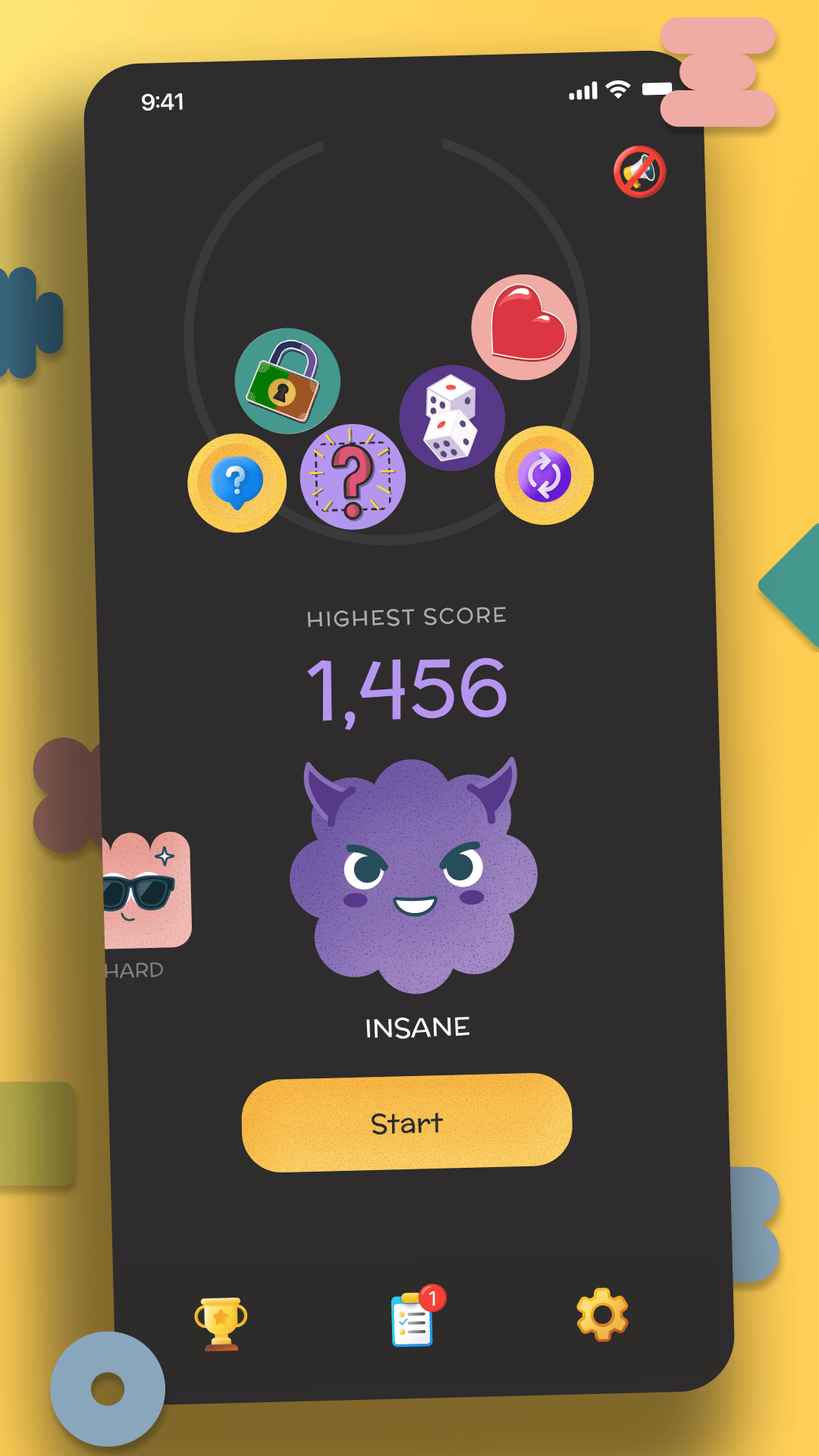 Shape Mania — in-game progression