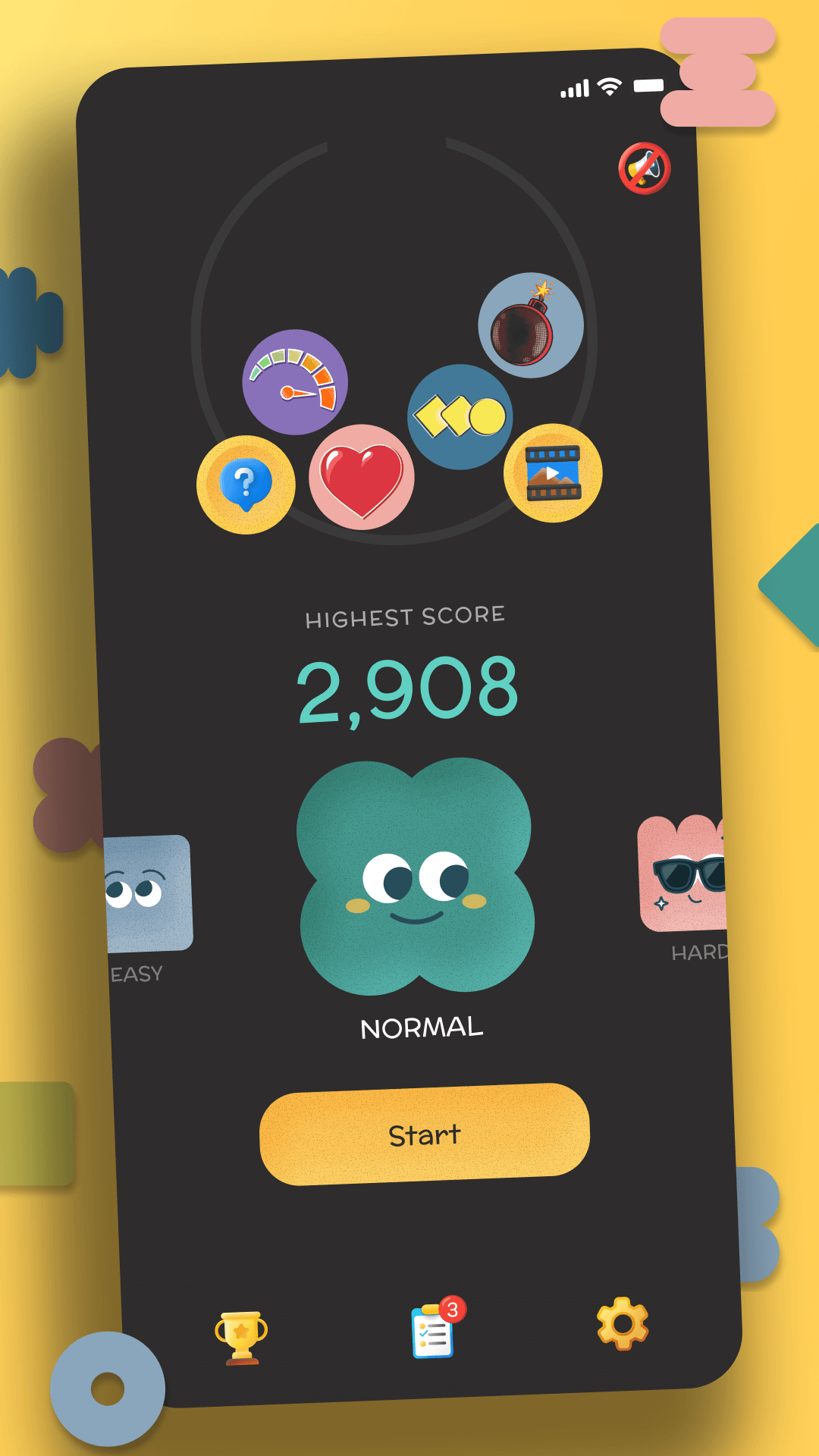 Shape Mania — score or results view